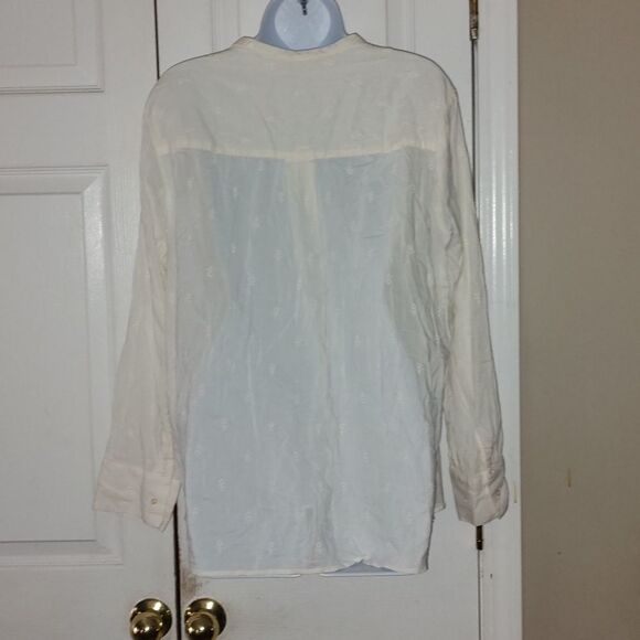 Old Navy off white long sleeve blouse Sz XL - Picture 4 of 5